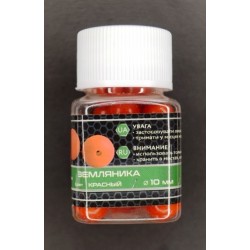 Силіконова плаваюча наживка, в діпі, EOS, Кулька, 10мм, 25шт/уп, Суниця, червоний